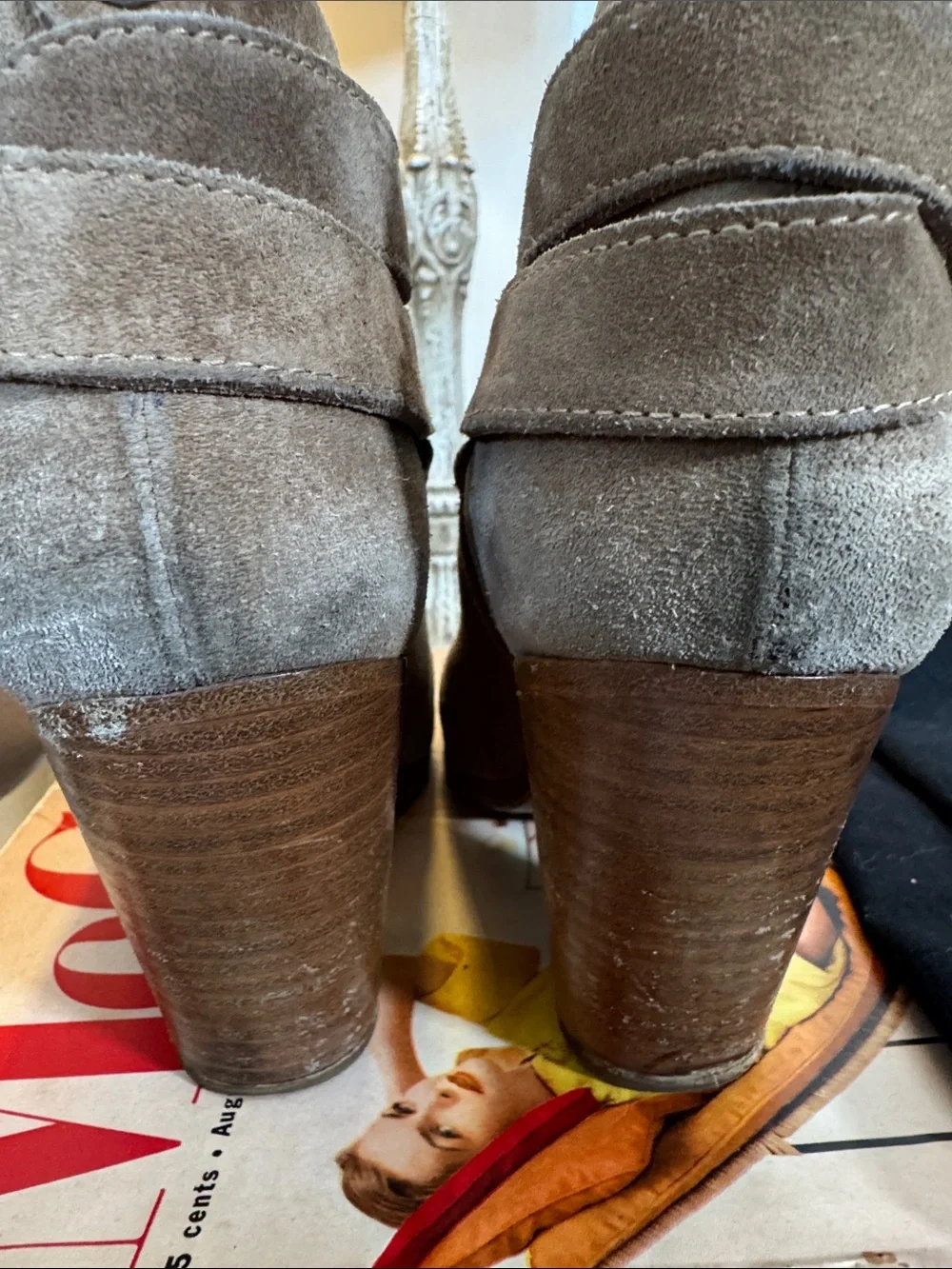 rag & bone Suede Ankle Booties in Taupe Brown - Picture 7 of 10